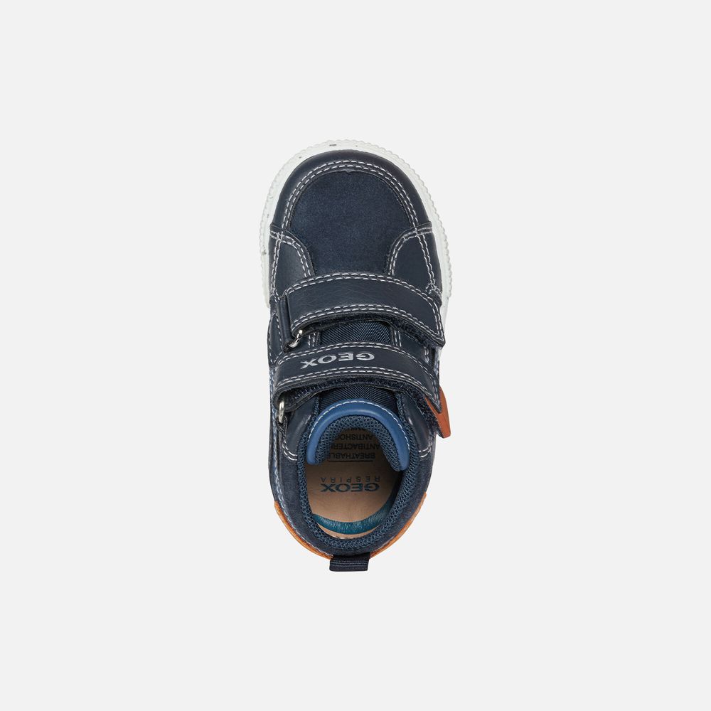 Geox Sneakers Navy/Orange Kilwi Boy - Geox Baby Shoes - YHVRXN430